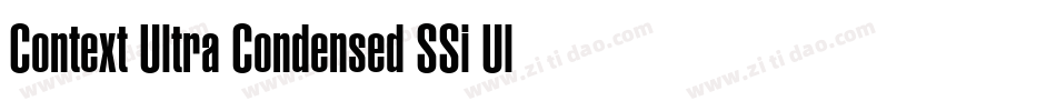 Context Ultra Condensed SSi Ultra Condensed字体转换